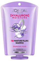 L'Oreal Paris Hyaluron Moisture 72H moisture filling shampoo bottle, purple 25ml