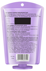 L'Oreal Paris Hyaluron Moisture shampoo bottle back label, 25ml