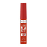 Rimmel London Lasting Mega Matte liquid lip colour in scarlet red tube