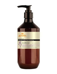 Angel Lavender Violet tone correcting conditioner bottle with pump dispenser