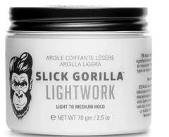 Hair styling clay jar, Slick Gorilla Lightwork, light to medium hold, 70 g