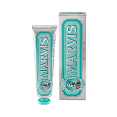 Marvis anise mint toothpaste tube with teal box, 85 ml