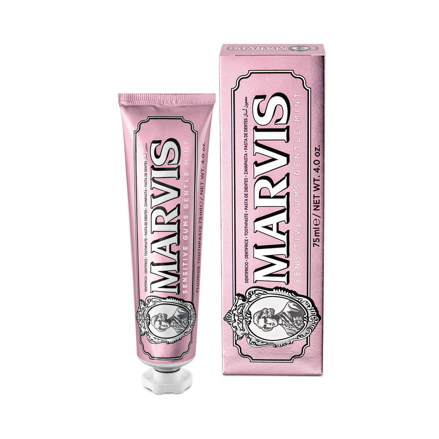 Pink mint toothpaste tube with matching MARVIS box, 75 ml