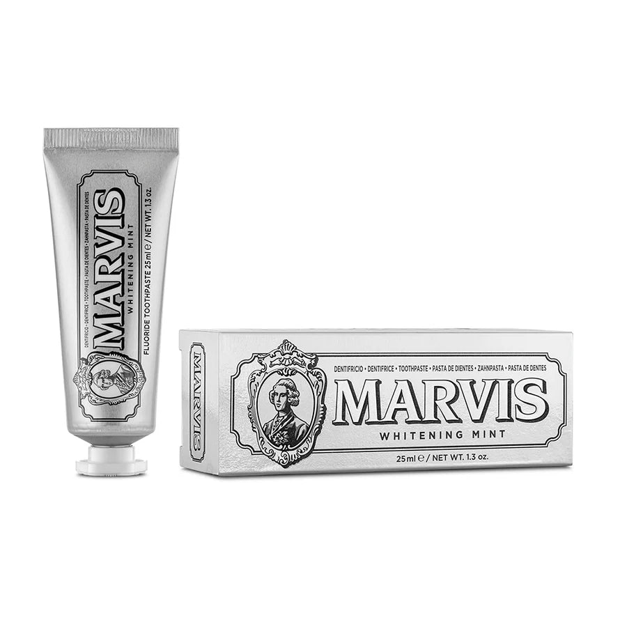MARVIS whitening toothpaste set: tube and 25ml mint box
