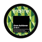 Matrix Over Achiever 3-in-1 hair styling cream jar with green label and black lid