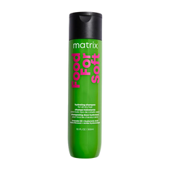 Matrix Food for Soft shampoo bottle, green body with black cap, 300 ml