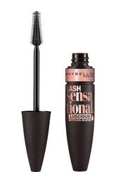 Black eyelash mascara with tube and wand brush applicator.