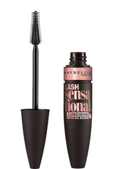 Black eyelash mascara with tube and wand brush applicator.
