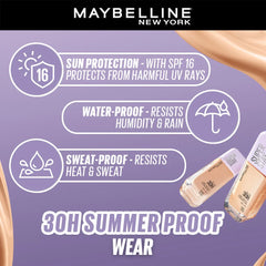Foundation bottle with cap, Super Stay SPF 16 label visible