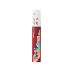 Super Stay Matte Ink lipstick with red Voyager shade and Archies Collection packaging