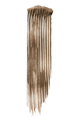 Blonde brow gel swatch with vertical streaks, showing gel texture on skin