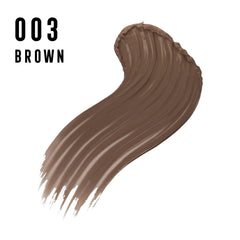 Brown brow gel swatch streak, shade 003 Brown