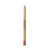 Gold lip liner pencil with tan tip and red cap