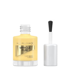 Max Factor Miracle Pure nail polish bottle with brush, lemon yellow shade