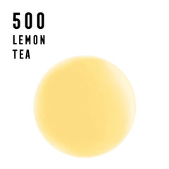 Nail polish shade swatch, bright lemon yellow No. 500 Lemon Tea