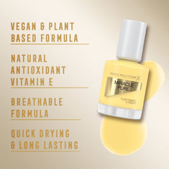 Max Factor Miracle Pure nail polish bottle, bright lemon yellow shade No. 500