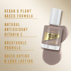 Max Factor Miracle Pure nail polish bottle, taupe-brown shade.
