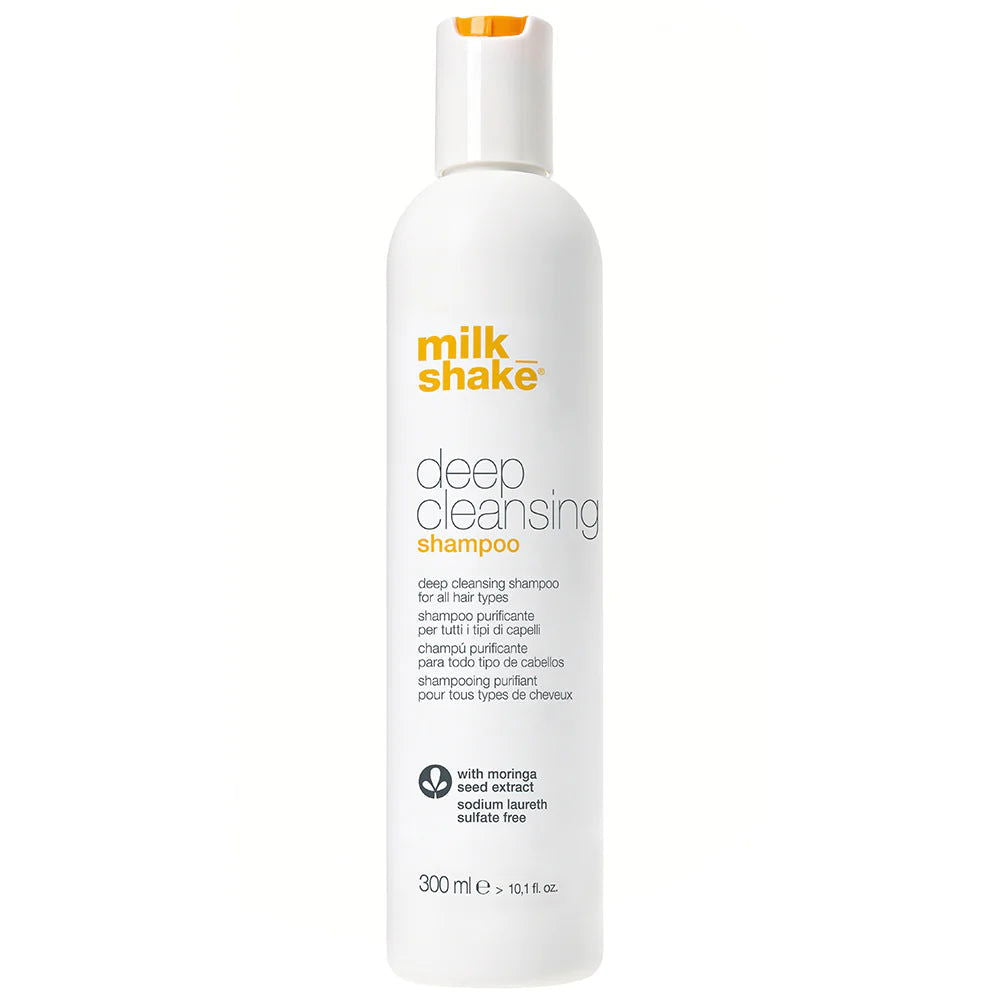milk_shake deep cleansing shampoo 300ml bottle with orange cap