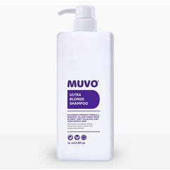Muvo Ultra Blonde Shampoo bottle with pump, 1L