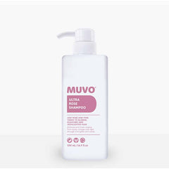Muvo Ultra Rose shampoo bottle, clear pump dispenser, 500 ml