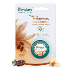 Natural moisturizing lip butter jar with teal lid and beige label, 10 g