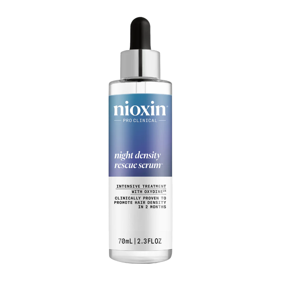 Nioxin night density rescue serum bottle with dropper, 70ml