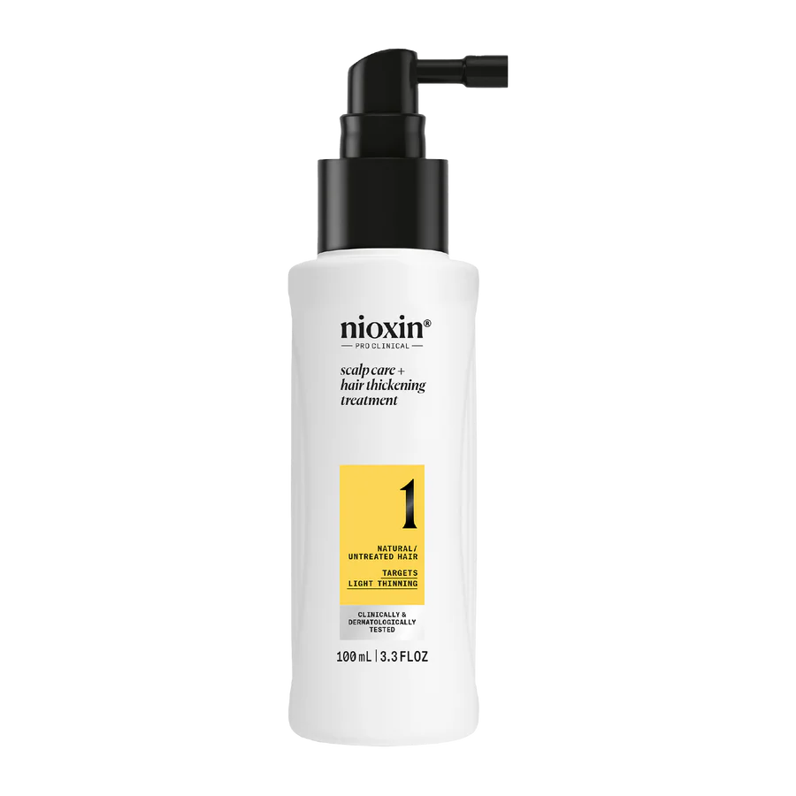 Nioxin System 1 scalp + hair thickening treatment bottle, 100 ml with pump