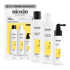 Nioxin Pro Clinical scalp + hair thickening system trial kit, bottle and pump set
