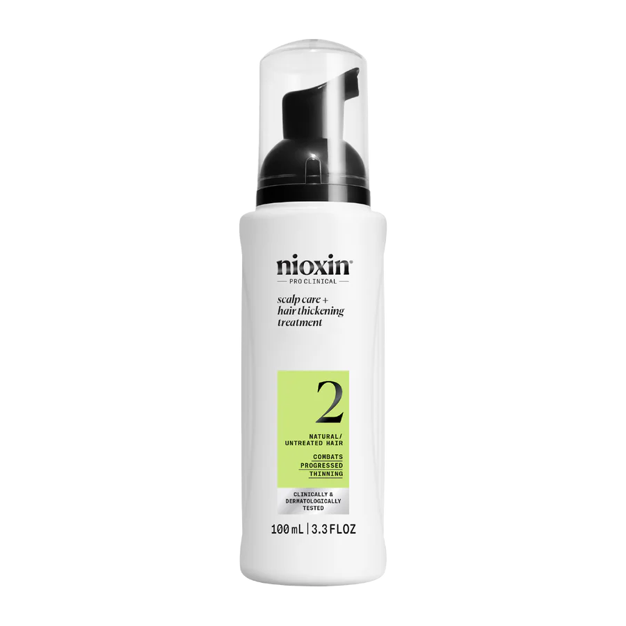 Nioxin scalp and hair thickening treatment serum bottle, 100 ml, with pump and label 2