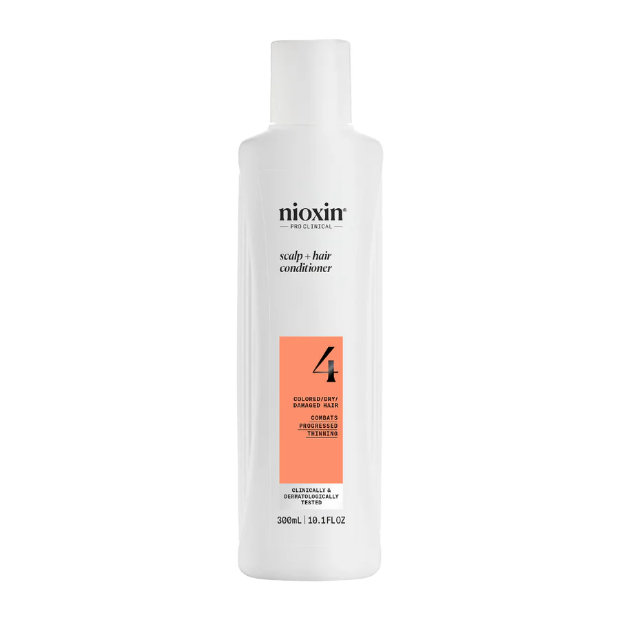 Nioxin System 4 scalp + hair thickening conditioner bottle, 300ml, white