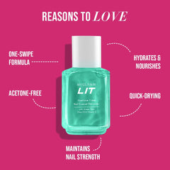 MyGlamm LIT nail enamel remover bottle with white cap and front label