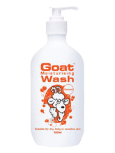 Moisturizing body wash bottle with pump, Goat Oatmeal, 500ml, white and orange label