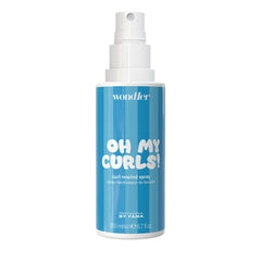 Wondher Oh My Curls curl rewind spray bottle, 200 ml, white pump, blue label