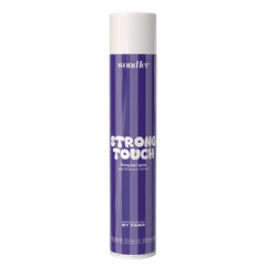 Wondher Strong Touch fixing hair spray bottle, 500 ml, white and purple label