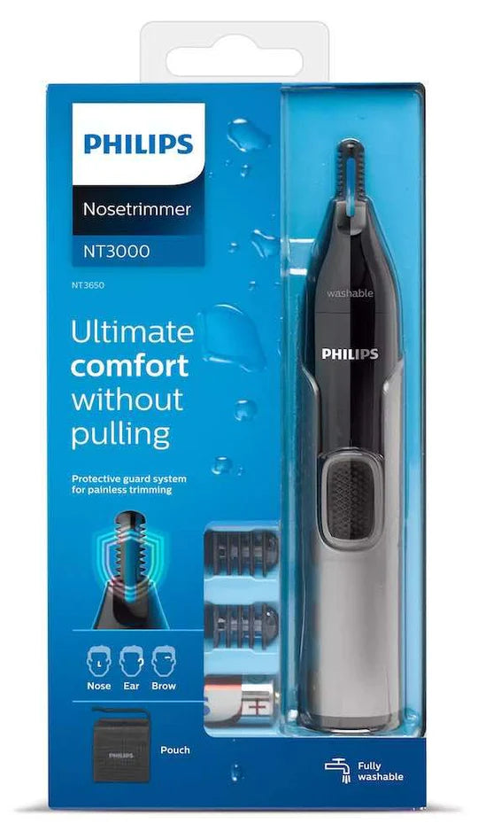 Philips nose, ear & eyebrow trimmer NT3000 in retail package, washable