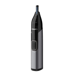 Philips nose, ear & eyebrow trimmer, black top and gray handle