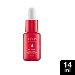 Retinol complex serum bottle with white dropper top, 14 ml