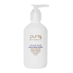 Pura Macadamia Oil Violet Blue color optimizing treatment pump bottle, 400 ml