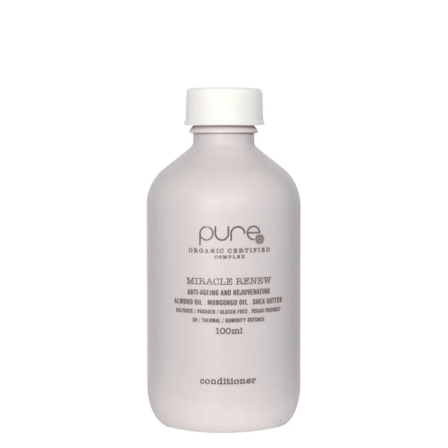 Conditioner bottle 100ml with white cap and printed label