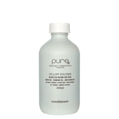 Pure volume conditioner bottle, 100ml, light gray with white cap