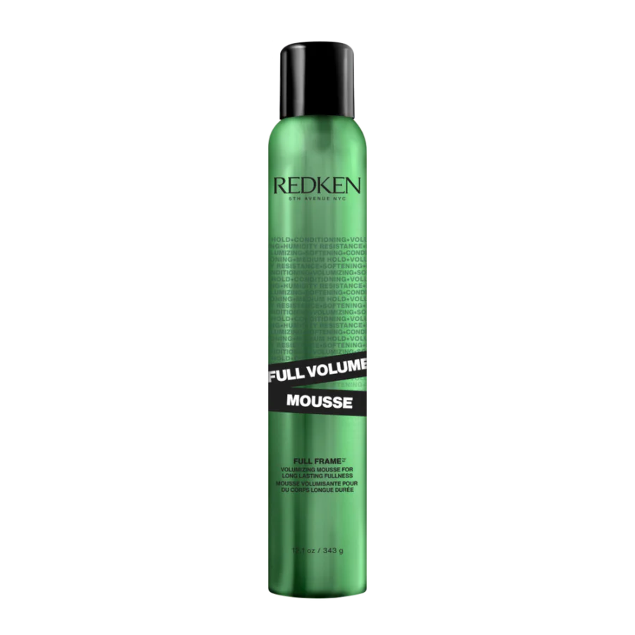 Redken Full Volume Mousse 350g hair mousse bottle with black cap, green label