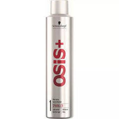 Osis+ Sparkler shine spray, close-up tall canister with red Osis+ text and silver cap.