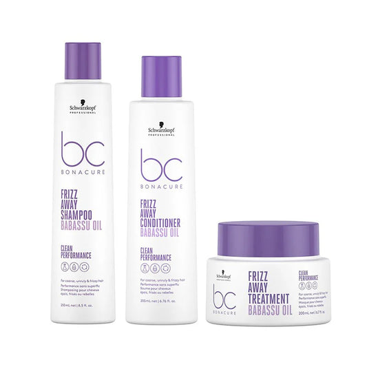 Schwarzkopf Professional BC Bonacure  Frizz Away Shampoo, Conditioner and Treatment Trio - Kess Hair and Beauty