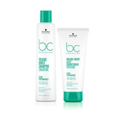 Schwarzkopf BC Bonacure Volume Boost shampoo and conditioner set, clean performance.