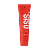 Red hair styling glue tube with OSiS+ label, Rock Hard ultra strong hold, 150 ml