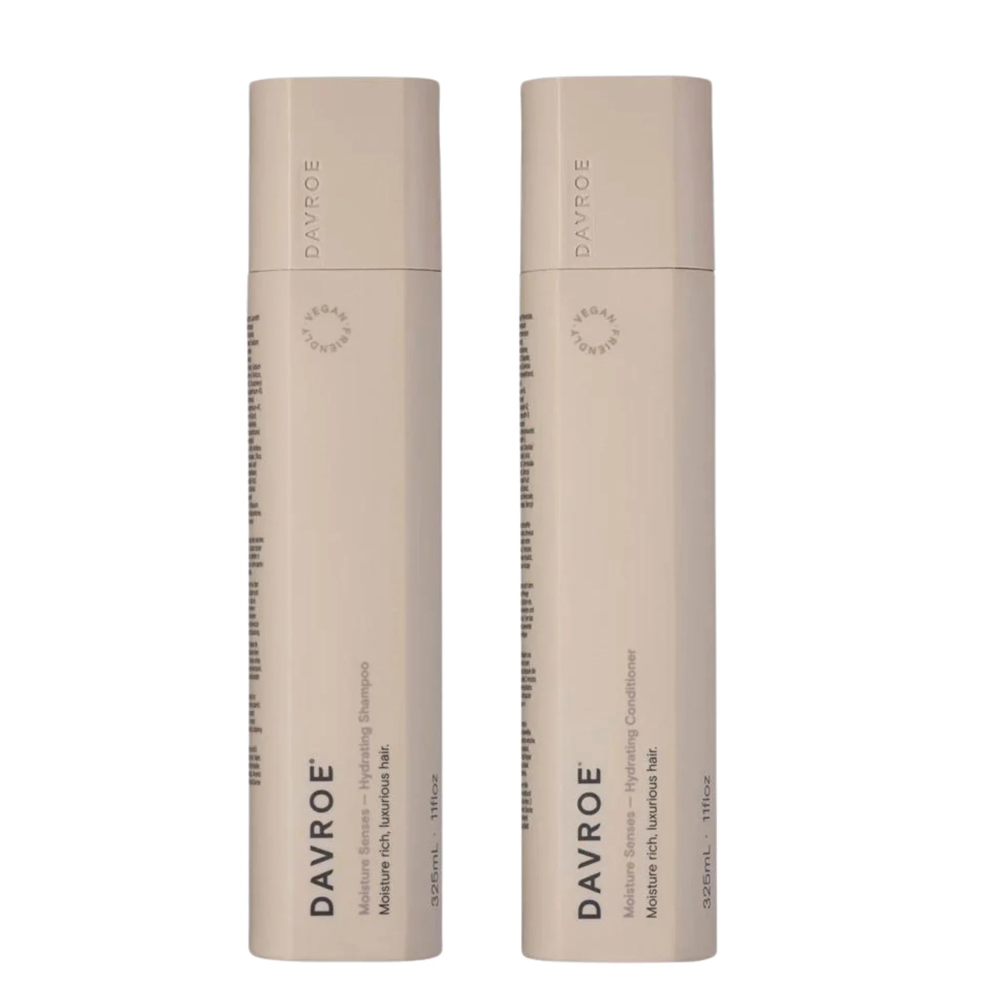 Hydrating shampoo & conditioner bottles, beige Davroe Moisture Senses