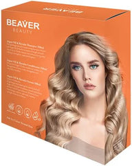 BEAVER Beauty shine and hydrate gift pack box with model portrait and hair