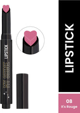Swiss Beauty My Shine Lipstick with heart-topped cap, dark pink 08 It's Rouge