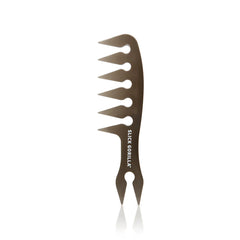 Slick Gorilla texture comb with wide teeth and pointed tail, dark brown