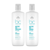 Schwarzkopf BC moisture kick shampoo and conditioner bottles, 1000 ml twin pack